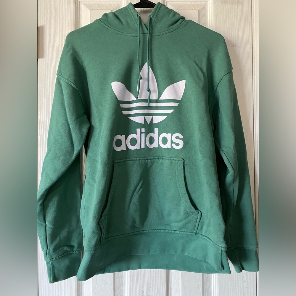 Adidas Trefoil Hoodie. Mint green. Size 6/XS